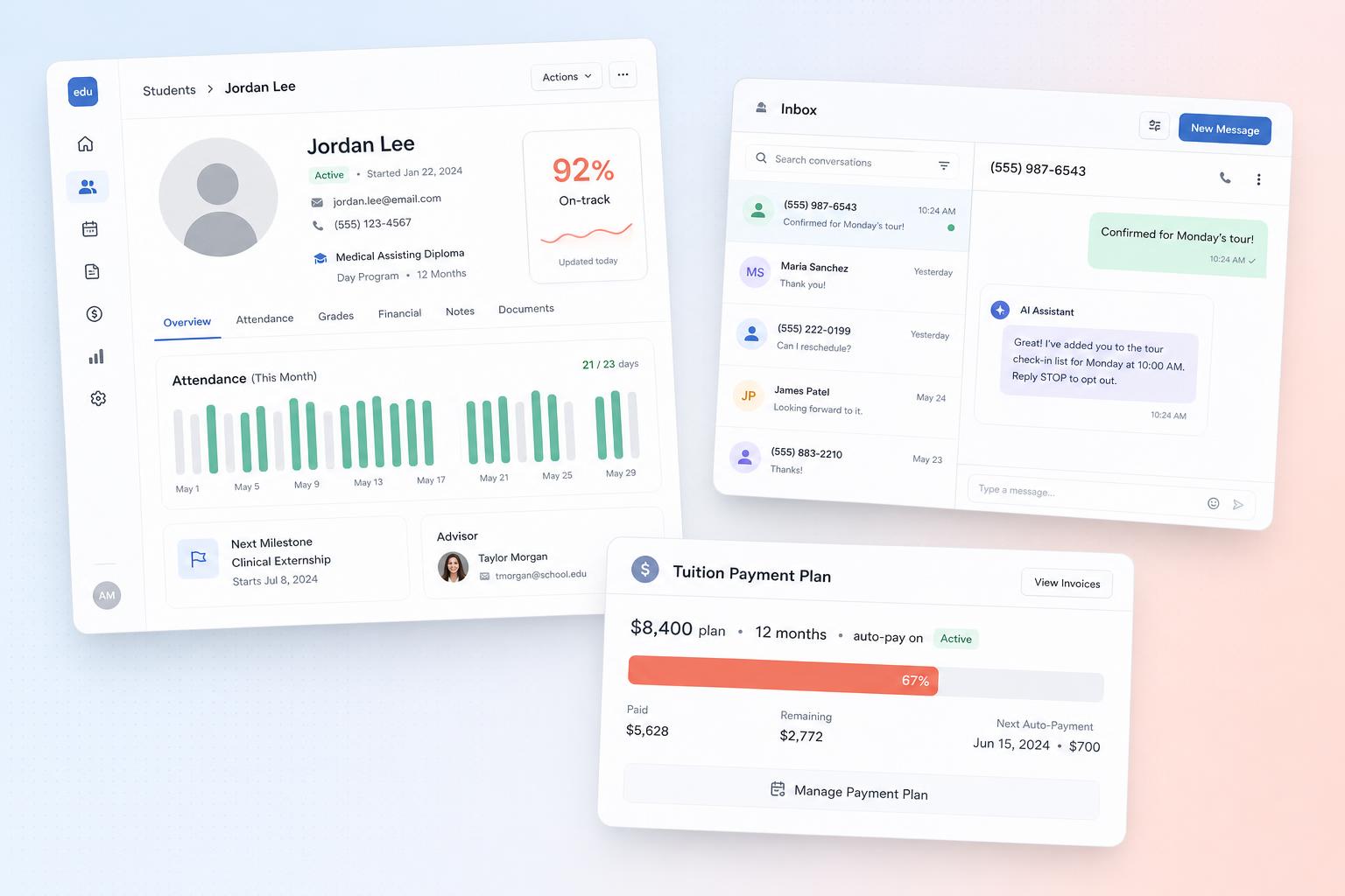 Lumion platform across career school verticals